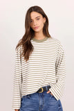 Stories be Told Unite Khaki White Stripe Long Sleeve