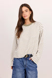 Stories be Told Unite Khaki White Stripe Long Sleeve