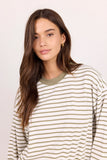Stories be Told Unite Khaki White Stripe Long Sleeve