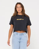 Rusty Rider Short Sleeve Relaxed Fit Crop Tee