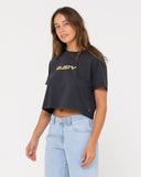 Rusty Rider Short Sleeve Relaxed Fit Crop Tee