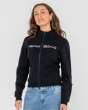 Rusty Sundial Zip Though Skimmer Knit