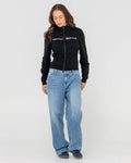 Rusty Sundial Zip Though Skimmer Knit