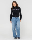 Rusty Sundial Zip Though Skimmer Knit