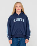 Rusty Girls Team Varsity Zip Through Hood