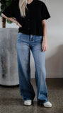 Junkfood Wendy Wide Leg Denim Blue Jean