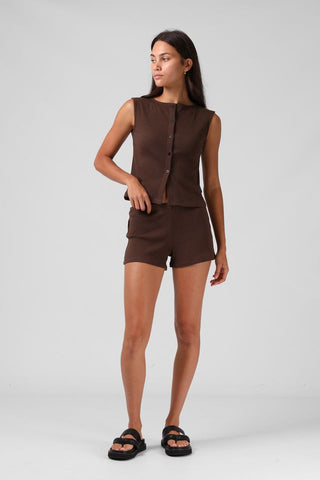 RPM Button Up Tank Top