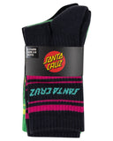 Santa Cruz Multi Split Strip Crew Sock 3 Pack