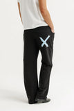 Homlee Avenue Pants-Black with Sapphire/Ivory X