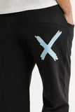 Homlee Avenue Pants-Black with Sapphire/Ivory X