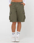 Rusty Tank Girl Low Rise Cargo Short