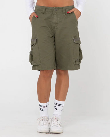 Rusty Tank Girl Low Rise Cargo Short