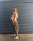 Rusty Tank Girl Low Rise Cargo Short