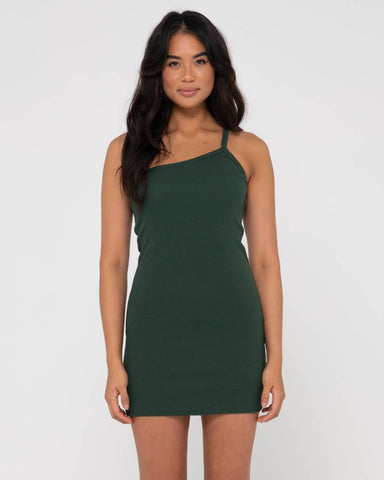 Rusty Everywhere One Shoulder Dress