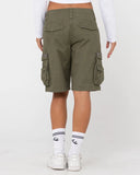 Rusty Tank Girl Low Rise Cargo Short