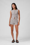 RPM Button Up Tank Top