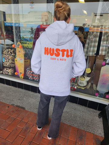 Hustle Womens Puff Print Hoody