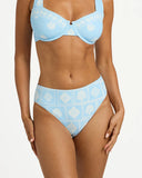 Roxy Shell Yeah Mod Mid Waist Bikini Bottom