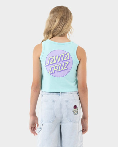 Santa Cruz Other Dot Pop Chest Cropped Girls Tank