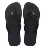 Havianas Black Brazil LogoTop Jandal