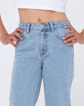 Rusty Girls High Wide Straight Leg Jean