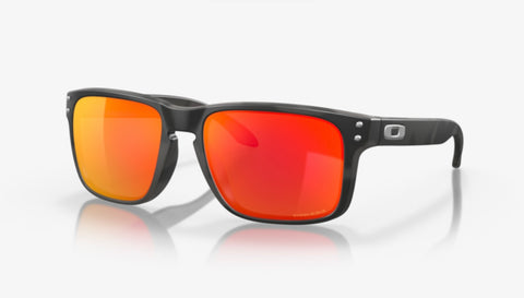 Oakley Holbrook Matte Black Camo Ruby Red Lens