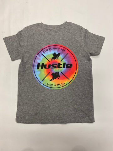 Hustle Tee Youth Tie Dye